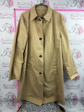 Luciano Barbera coat trench coat jacket Italy 🇮🇹 Tan Single-Breasted Pea Coat